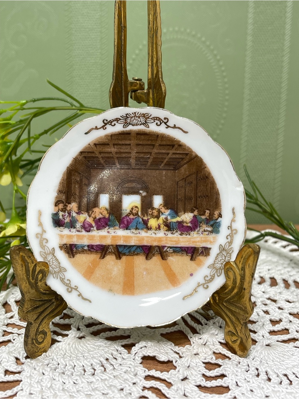 Last supper butter pat 3 inch
